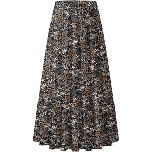 Zeagoo Women’s Chiffon Elastic High Waist Pleated Maxi Skirt with Pockets(01-xh566)