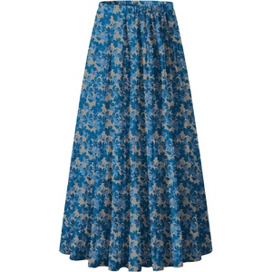 Zeagoo Women’s Chiffon Elastic High Waist Pleated Maxi Skirt with Pockets(Wf164)