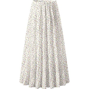 Zeagoo Women’s Chiffon Elastic High Waist Pleated Maxi Skirt with Pockets(Xh584)