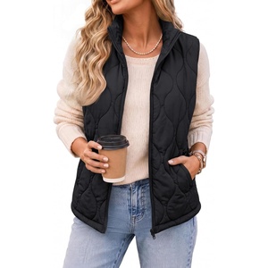 Zeagoo Womens Puffer Vest Lightweight Quilted Coat Sleeveless Jackets(A-black)
