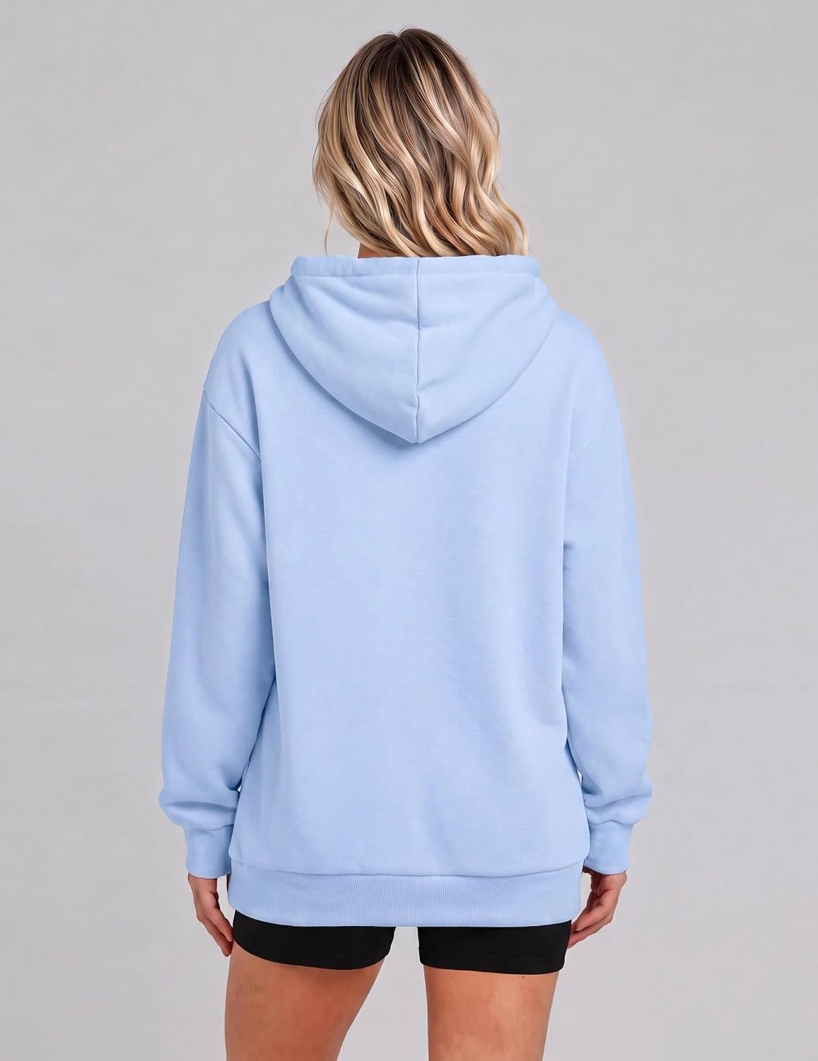 image:imageZeagoo Hoodies for Women Casual Button Sweatshirt Oversized Fall ClothesLight Blue