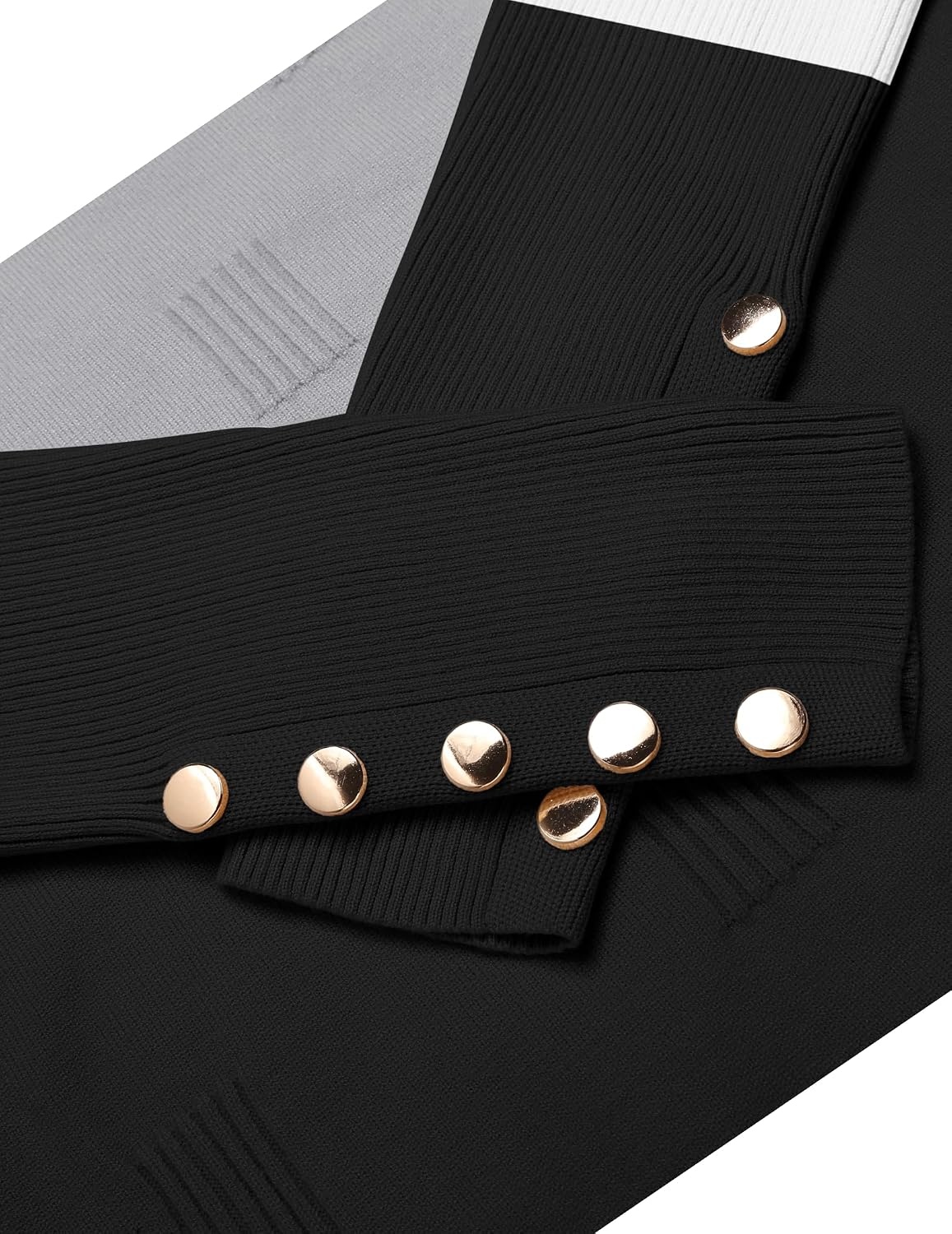 image:imageZeagoo Womens V Neck Sweaters Long Sleeve Lightweight with Buttons OufitsCgrey Black