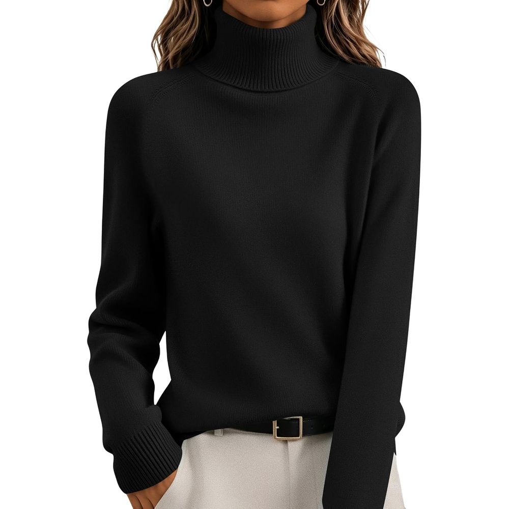 image:imageZeagoo Womens Sweaters Fall Turtleneck Tops Long Sleeve Winter ClothingBlack