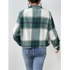 Zeagoo Flannels for Women Cropped Shacket Jacket Fashion Plaid Fall Coat(Ydl2)
