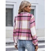 Zeagoo Flannels for Women Cropped Shacket Jacket Fashion Plaid Fall Coat(Ydl5)