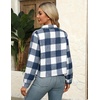Zeagoo Flannels for Women Cropped Shacket Jacket Fashion Plaid Fall Coat(Z-gw19)