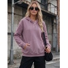 Zeagoo Hoodies for Women Casual Button Sweatshirt Oversized Fall Clothes(Light Purple)