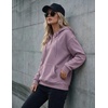 Zeagoo Hoodies for Women Casual Button Sweatshirt Oversized Fall Clothes(Light Purple)