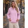 Zeagoo Hoodies for Women Casual Button Sweatshirt Oversized Fall Clothes(Pink Tulle)