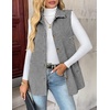 Zeagoo Plaid Vest for Women Flannel Jackets Sleeveless Button Down Shirts(Black and White-jh275)