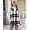 Zeagoo Plaid Vest for Women Flannel Jackets Sleeveless Button Down Shirts(Black-gz793)