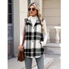 Zeagoo Plaid Vest for Women Flannel Jackets Sleeveless Button Down Shirts(Black-gz793)