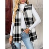 Zeagoo Plaid Vest for Women Flannel Jackets Sleeveless Button Down Shirts(Black-gz793)