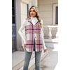 Zeagoo Plaid Vest for Women Flannel Jackets Sleeveless Button Down Shirts(Hot Pink-gz795)