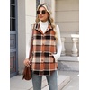Zeagoo Plaid Vest for Women Flannel Jackets Sleeveless Button Down Shirts(Orange-gz526)