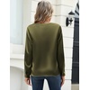 Zeagoo Satin Blouses for Women Silk Tops Long Sleeve Shirts Fall Clothes(Army Green)