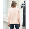 Zeagoo Satin Blouses for Women Silk Tops Long Sleeve Shirts Fall Clothes(Champagne)