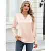 Zeagoo Satin Blouses for Women Silk Tops Long Sleeve Shirts Fall Clothes(Champagne)