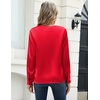 Zeagoo Satin Blouses for Women Silk Tops Long Sleeve Shirts Fall Clothes(Red)