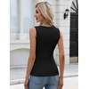 Zeagoo Tank Tops for Women Thermal Underwear Fall Cute Sleeveless Shirts(Black)