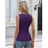 Zeagoo Tank Tops for Women Thermal Underwear Fall Cute Sleeveless Shirts(Purple)