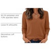 Zeagoo Womens Long Sleeve Tops V Neck T Shirts Dressy Casual Blouse(Caramel)