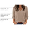 Zeagoo Womens Long Sleeve Tops V Neck T Shirts Dressy Casual Blouse(Khaki)