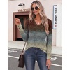 Zeagoo Womens Long Sleeve Tops V Neck T Shirts Dressy Casual Blouse(Yellow Boho)