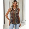 Zeagoo Womens Satin Tank Tops Sleeveless Blouses Dressy Casual Work Shirts(Printed Mz721)