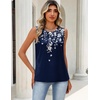 Zeagoo Womens Satin Tank Tops Sleeveless Blouses Dressy Casual Work Shirts(Printed Sf103)