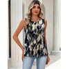Zeagoo Womens Satin Tank Tops Sleeveless Blouses Dressy Casual Work Shirts(Printed Zr220)
