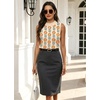 Zeagoo Womens Sleeveless Tops Turtleneck Sweater Business Casual Outfits(A2-floral Apricot)