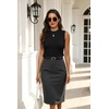 Zeagoo Womens Sleeveless Tops Turtleneck Sweater Business Casual Outfits(Black)
