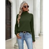 Zeagoo Womens Sweaters Fall Turtleneck Tops Long Sleeve Winter Clothing(Army Green)