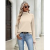 Zeagoo Womens Sweaters Fall Turtleneck Tops Long Sleeve Winter Clothing(Beige)