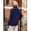 Zeagoo Womens Sweaters Fall Turtleneck Tops Long Sleeve Winter Clothing(Navy Blue)