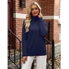 Zeagoo Womens Sweaters Fall Turtleneck Tops Long Sleeve Winter Clothing(Navy Blue)