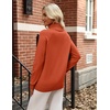 Zeagoo Womens Sweaters Fall Turtleneck Tops Long Sleeve Winter Clothing(Orange)