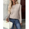 Zeagoo Womens Sweaters Long Sleeve Crew Neck Ribbed Knit Tops Fall Clothes(A Apricot)