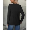 Zeagoo Womens Sweaters Long Sleeve Crew Neck Ribbed Knit Tops Fall Clothes(A Black)