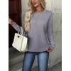 Zeagoo Womens Sweaters Long Sleeve Crew Neck Ribbed Knit Tops Fall Clothes(A Grey)