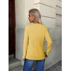 Zeagoo Womens Sweaters Long Sleeve Crew Neck Ribbed Knit Tops Fall Clothes(A Yellow)