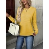 Zeagoo Womens Sweaters Long Sleeve Crew Neck Ribbed Knit Tops Fall Clothes(A Yellow)