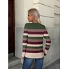 Zeagoo Womens Sweaters Long Sleeve Crew Neck Ribbed Knit Tops Fall Clothes(Colorblock 277)