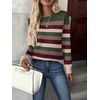 Zeagoo Womens Sweaters Long Sleeve Crew Neck Ribbed Knit Tops Fall Clothes(Colorblock 277)