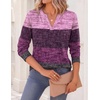 Zeagoo Womens Tops Long Sleeve V Neck Tee Shirts Cute Dressy Casual(Purple Jh695)