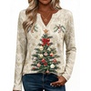Zeagoo Womens Tops Long Sleeve V Neck Tee Shirts Cute Dressy Casual(Tree Apricot Sd505)