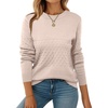 Zeagoo Womens Sweaters Long Sleeve Crew Neck Ribbed Knit Tops Fall Clothes(A Warm Apricot)