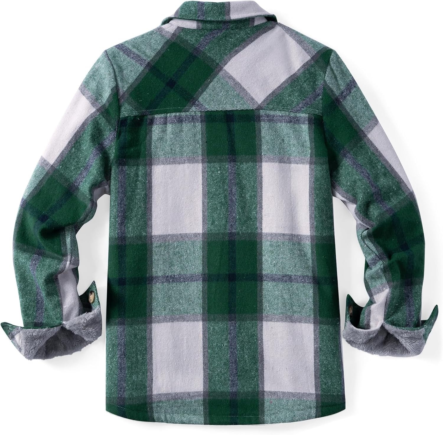 image:imageZeagoo Flannel Jacket for Women Sherpa Fleece Lined Winter Plaid CoatsGreen
