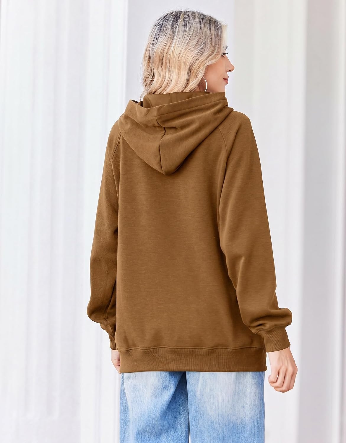 image:imageZeagoo Womens Oversized Hoodies Pullover Fleece Hooded Sweatshirt TrendyBrown